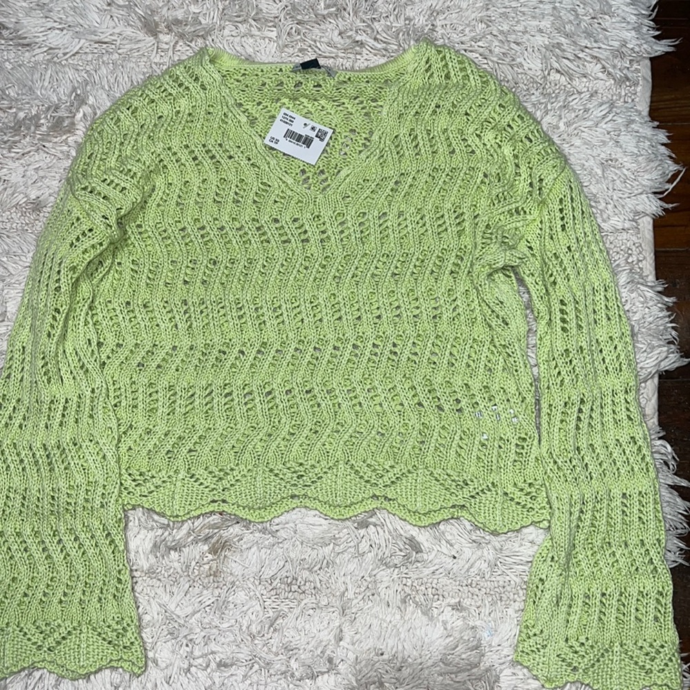 NWT green american eagle knitted top